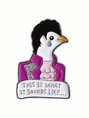 Prince Dove Enamel Pin When Doves Cry Music Meme Lapel Pin Purple Rain Badge NWT